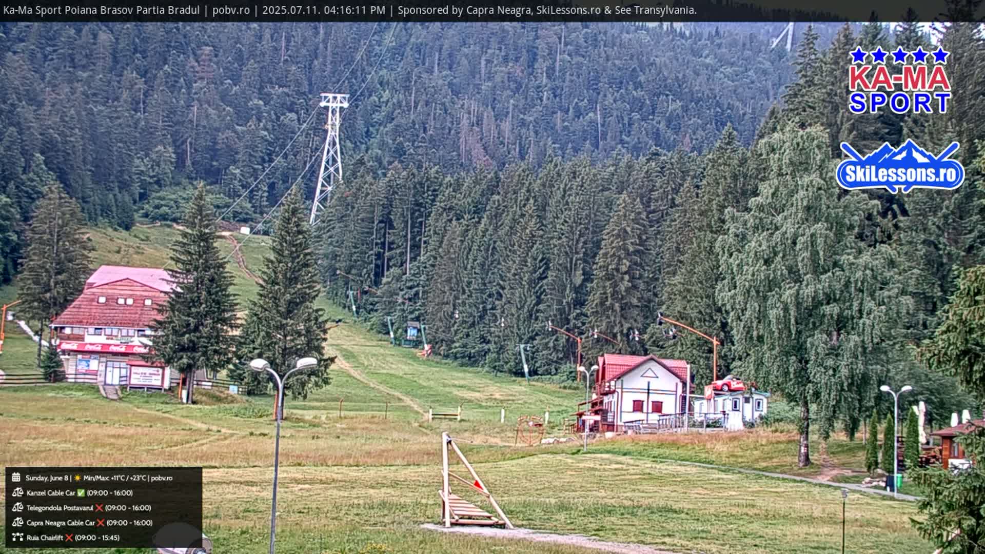 Poiana Brasov Ka-Ma Sport Ski Center Live Cam - Poiana Brasov, Braşov, Romania 