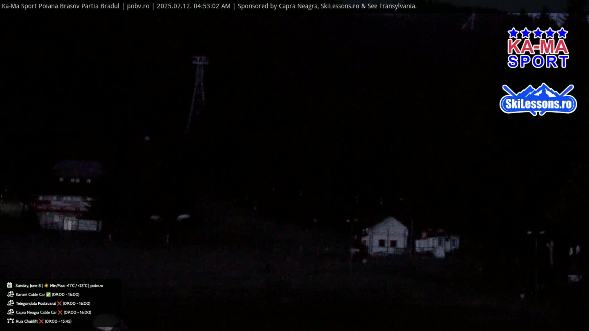 Poiana Brasov Ka-Ma Sport Ski Center Live Cam - Poiana Brasov, Braşov, Romania 