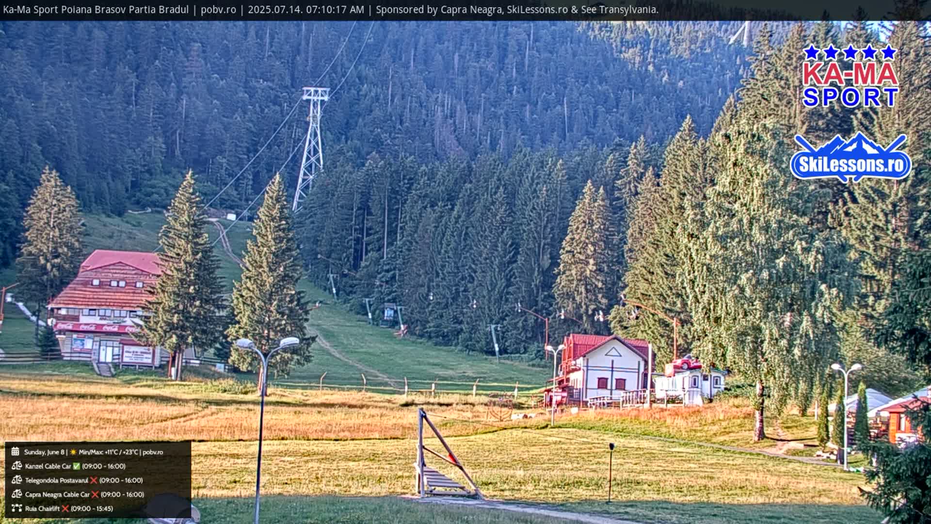 Poiana Brasov Ka-Ma Sport Ski Center Live Cam - Poiana Brasov, Braşov, Romania 