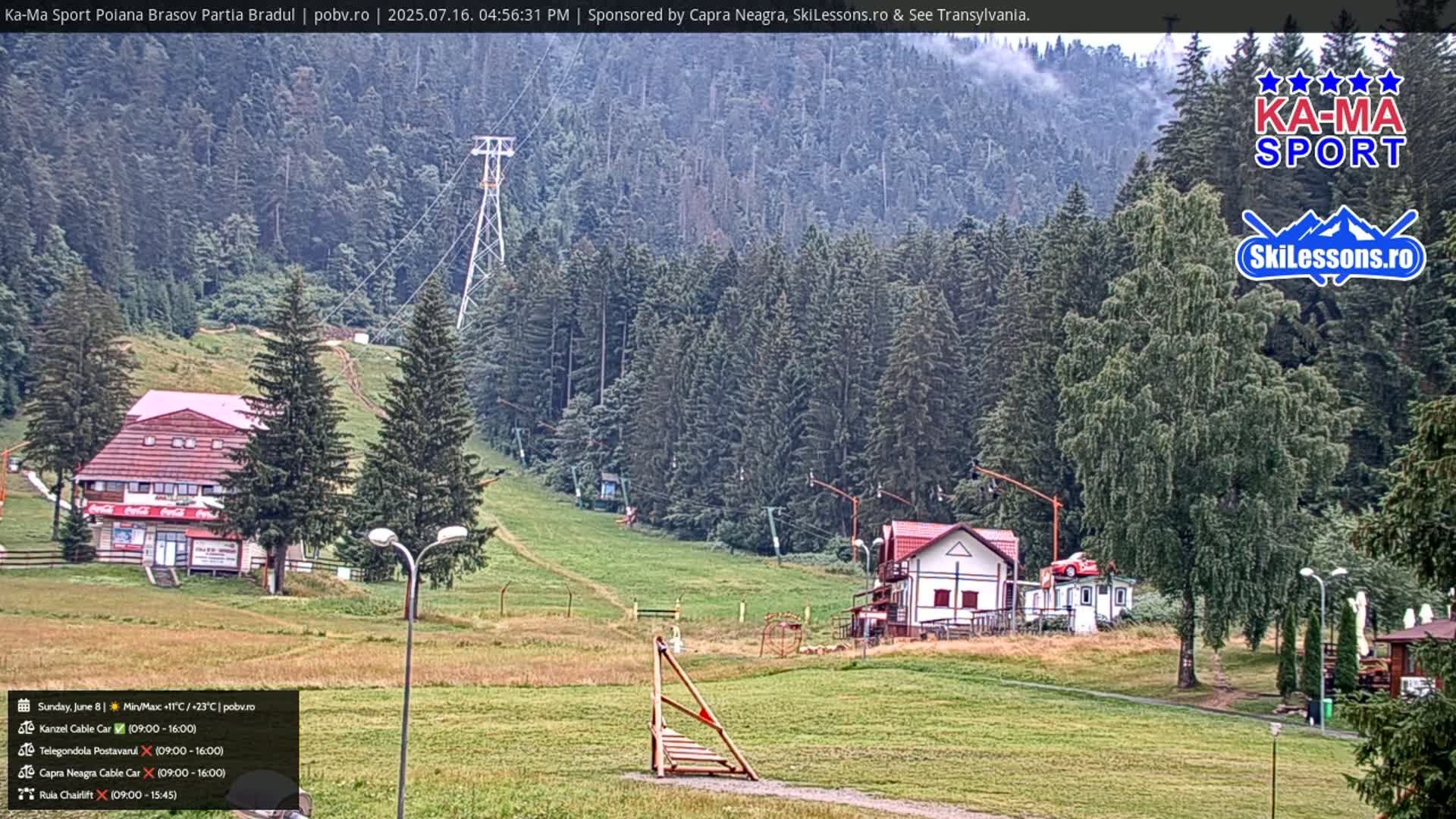 Poiana Brasov Ka-Ma Sport Ski Center Live Cam - Poiana Brasov, Braşov, Romania 