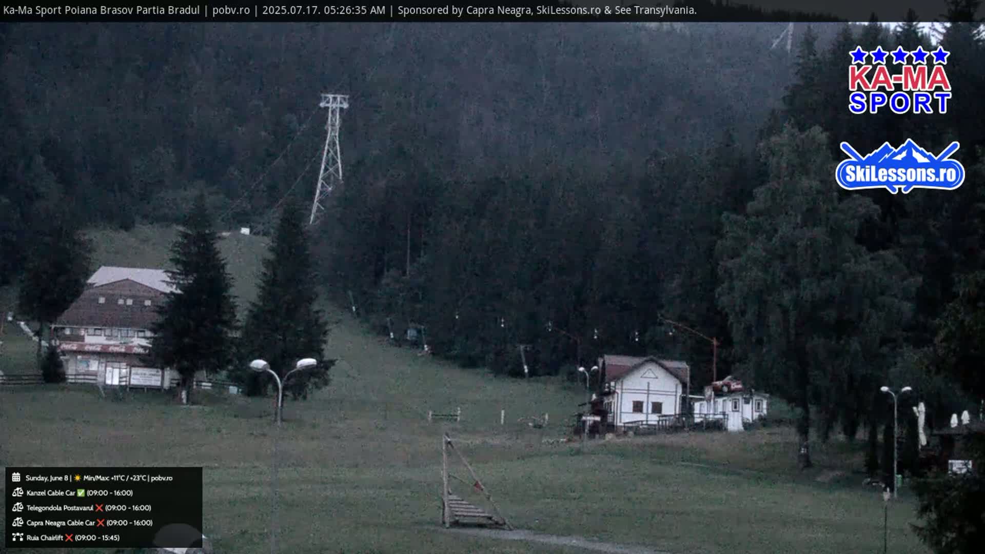Poiana Brasov Ka-Ma Sport Ski Center Live Cam - Poiana Brasov, Braşov, Romania 