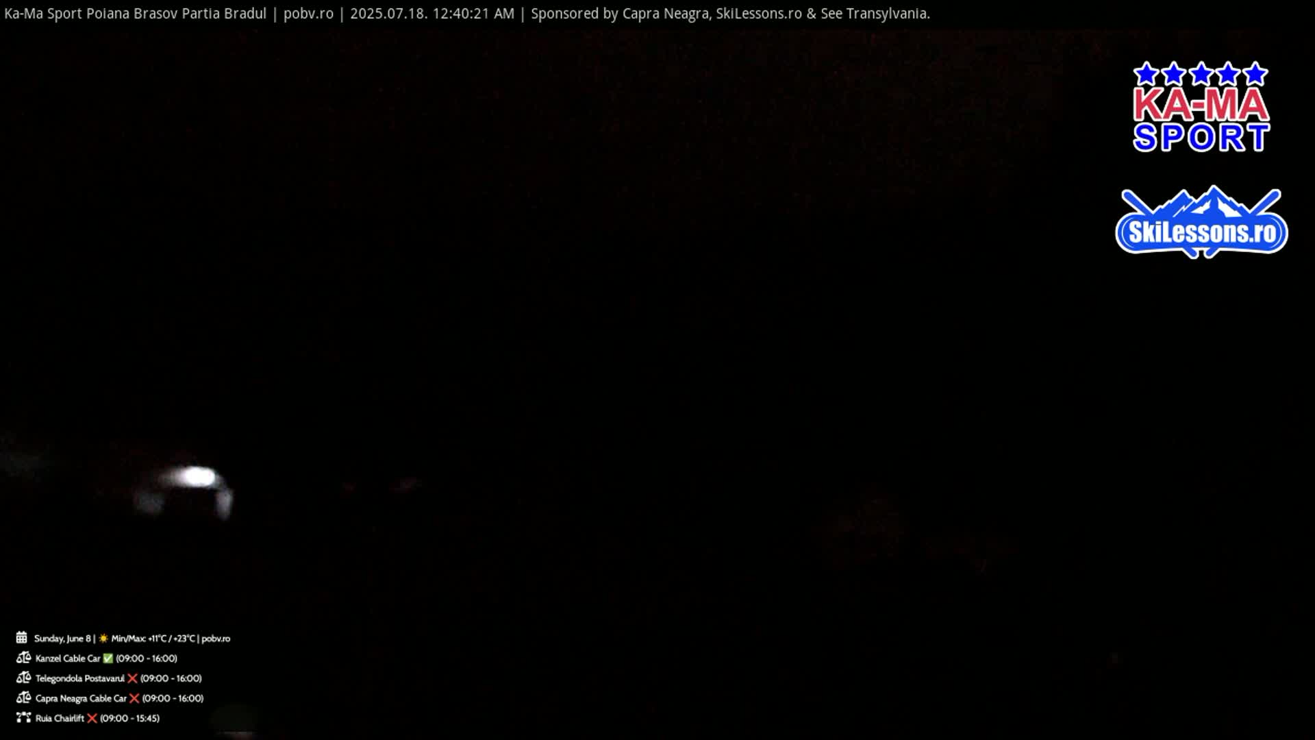 Poiana Brasov Ka-Ma Sport Ski Center Live Cam - Poiana Brasov, Braşov, Romania 