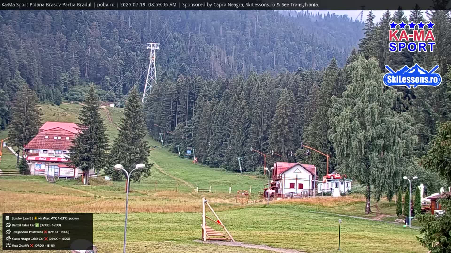 Poiana Brasov Ka-Ma Sport Ski Center Live Cam - Poiana Brasov, Braşov, Romania 