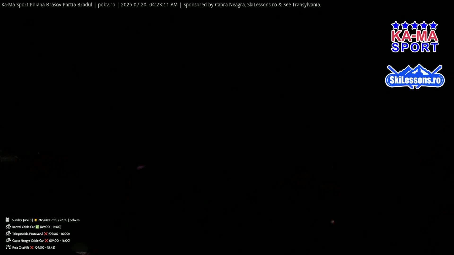 Poiana Brasov Ka-Ma Sport Ski Center Live Cam - Poiana Brasov, Braşov, Romania 