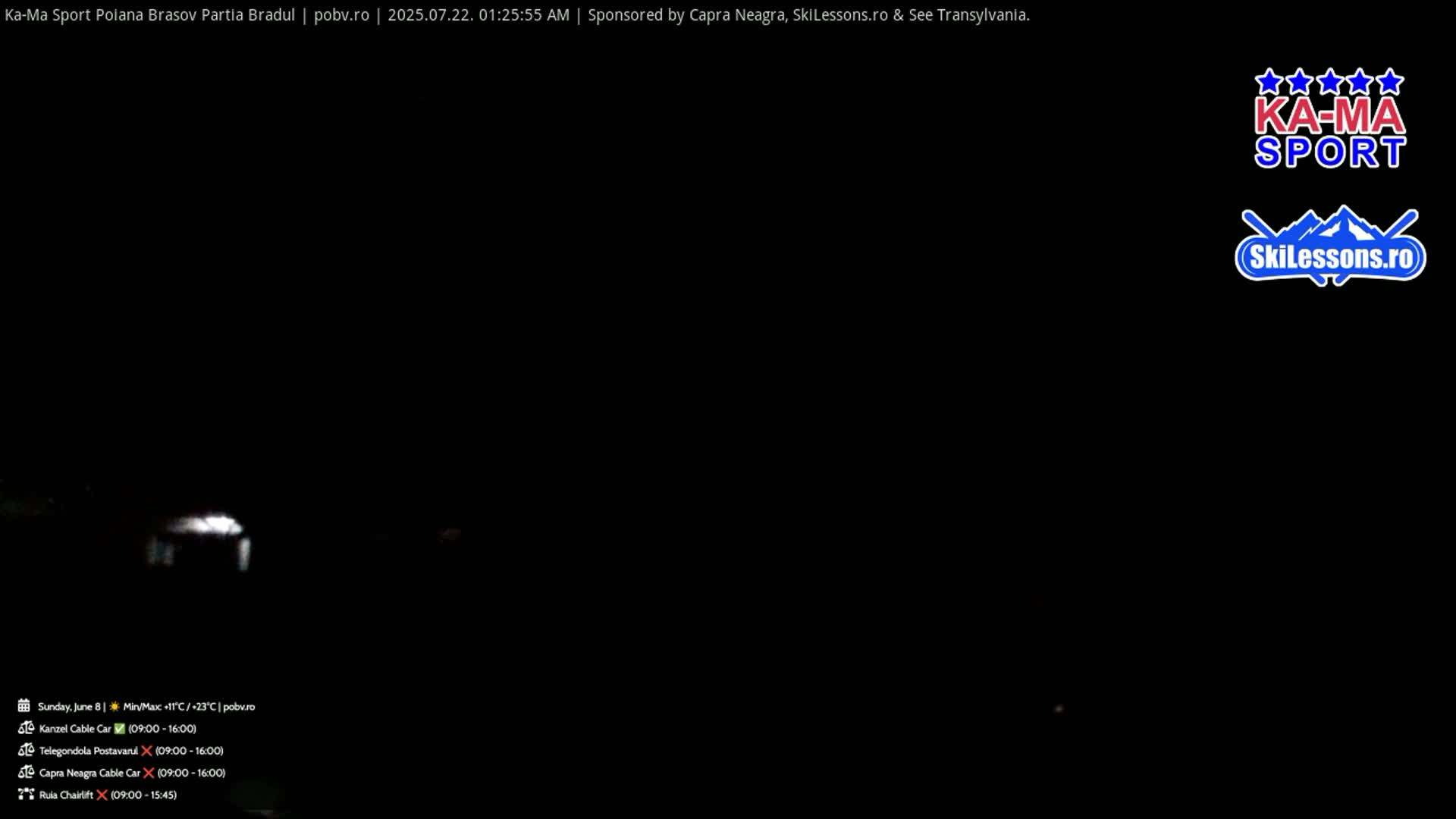 Poiana Brasov Ka-Ma Sport Ski Center Live Cam - Poiana Brasov, Braşov, Romania 