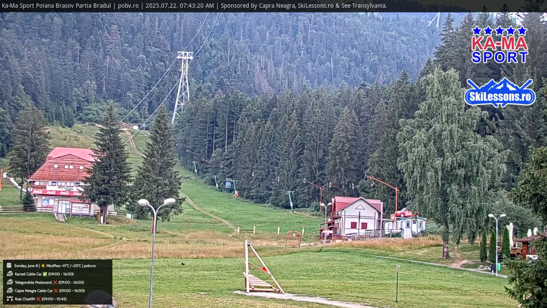 Poiana Brasov Ka-Ma Sport Ski Center Live Cam - Poiana Brasov, Braşov, Romania 