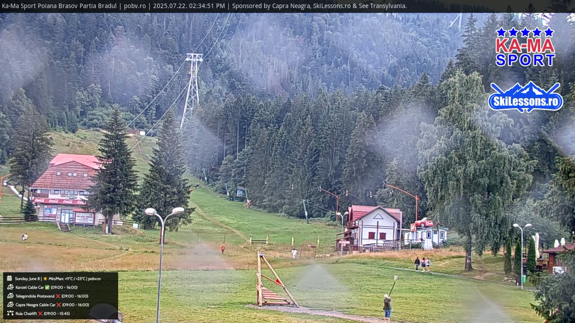 Poiana Brasov Ka-Ma Sport Ski Center Live Cam - Poiana Brasov, Braşov, Romania 