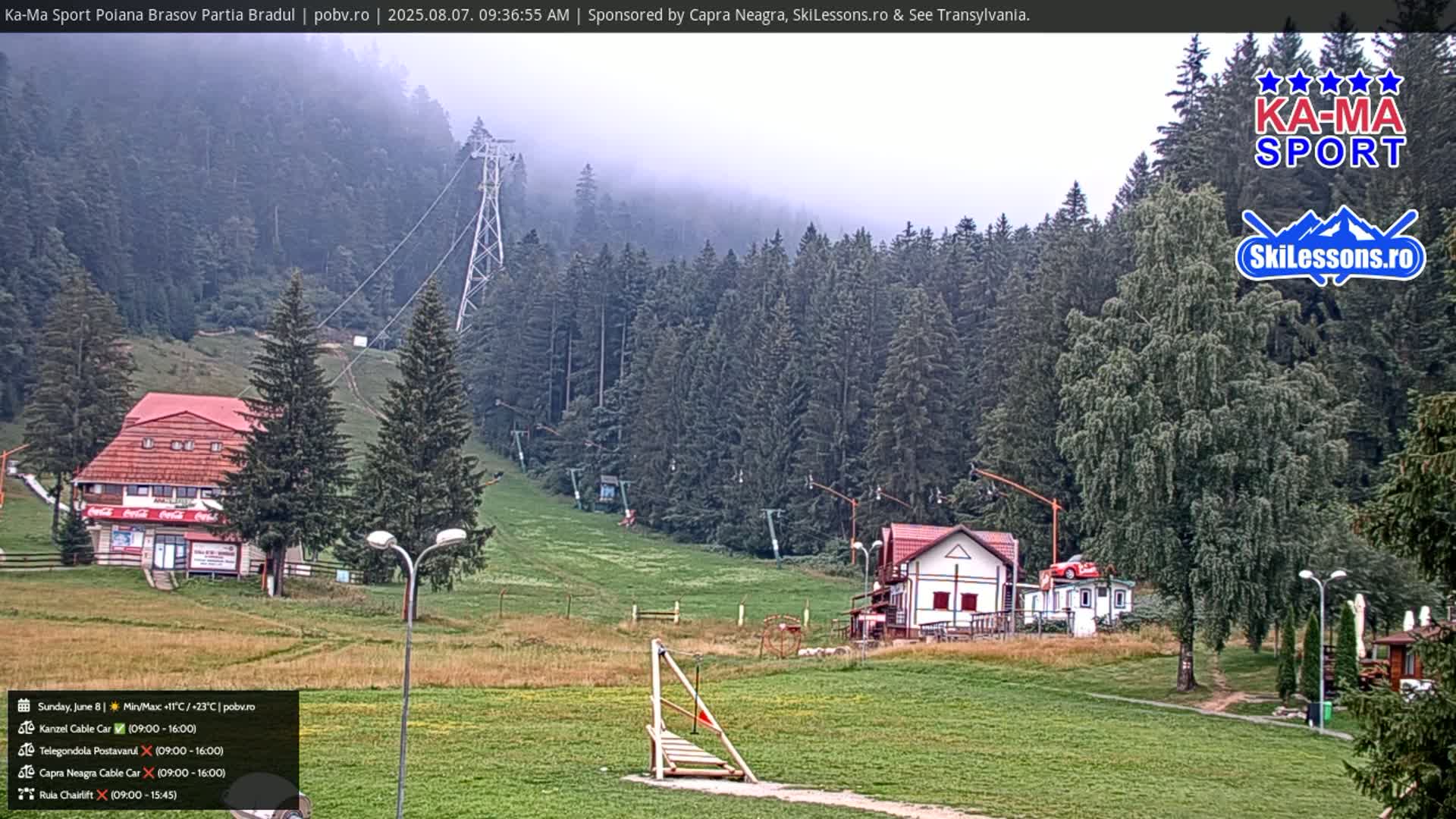 Poiana Brasov Ka-Ma Sport Ski Center Live Cam - Poiana Brasov, Braşov, Romania 