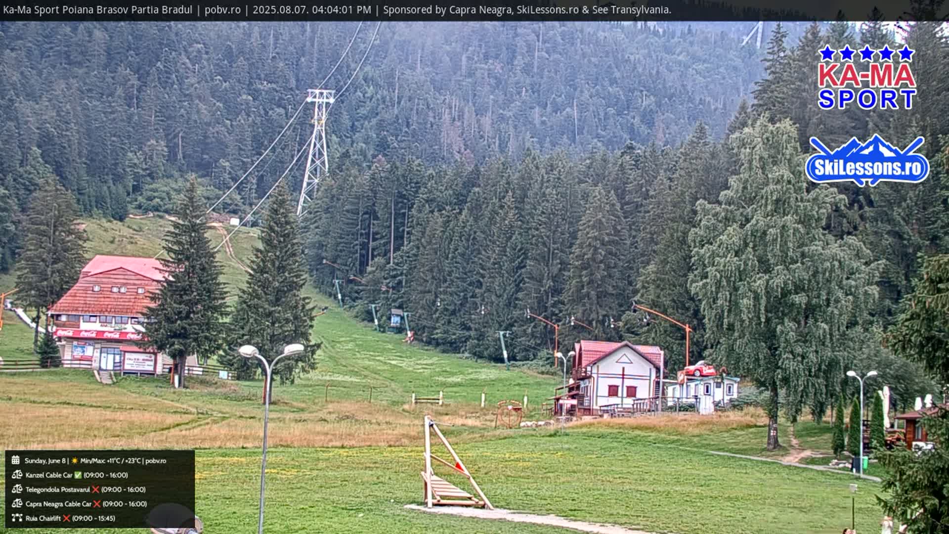Poiana Brasov Ka-Ma Sport Ski Center Live Cam - Poiana Brasov, Braşov, Romania 