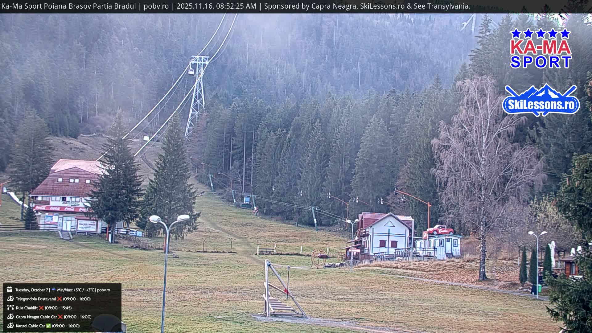 Poiana Brasov Ka-Ma Sport Ski Center Live Cam - Poiana Brasov, Braşov, Romania 