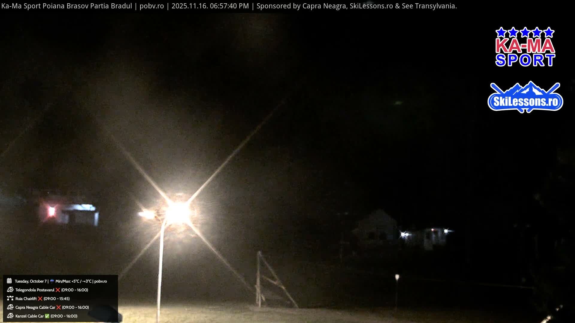 Poiana Brasov Ka-Ma Sport Ski Center Live Cam - Poiana Brasov, Braşov, Romania 