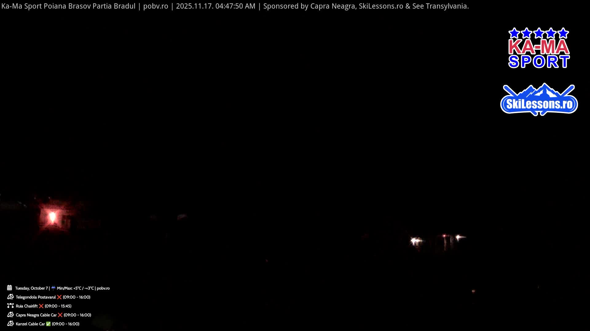 Poiana Brasov Ka-Ma Sport Ski Center Live Cam - Poiana Brasov, Braşov, Romania 