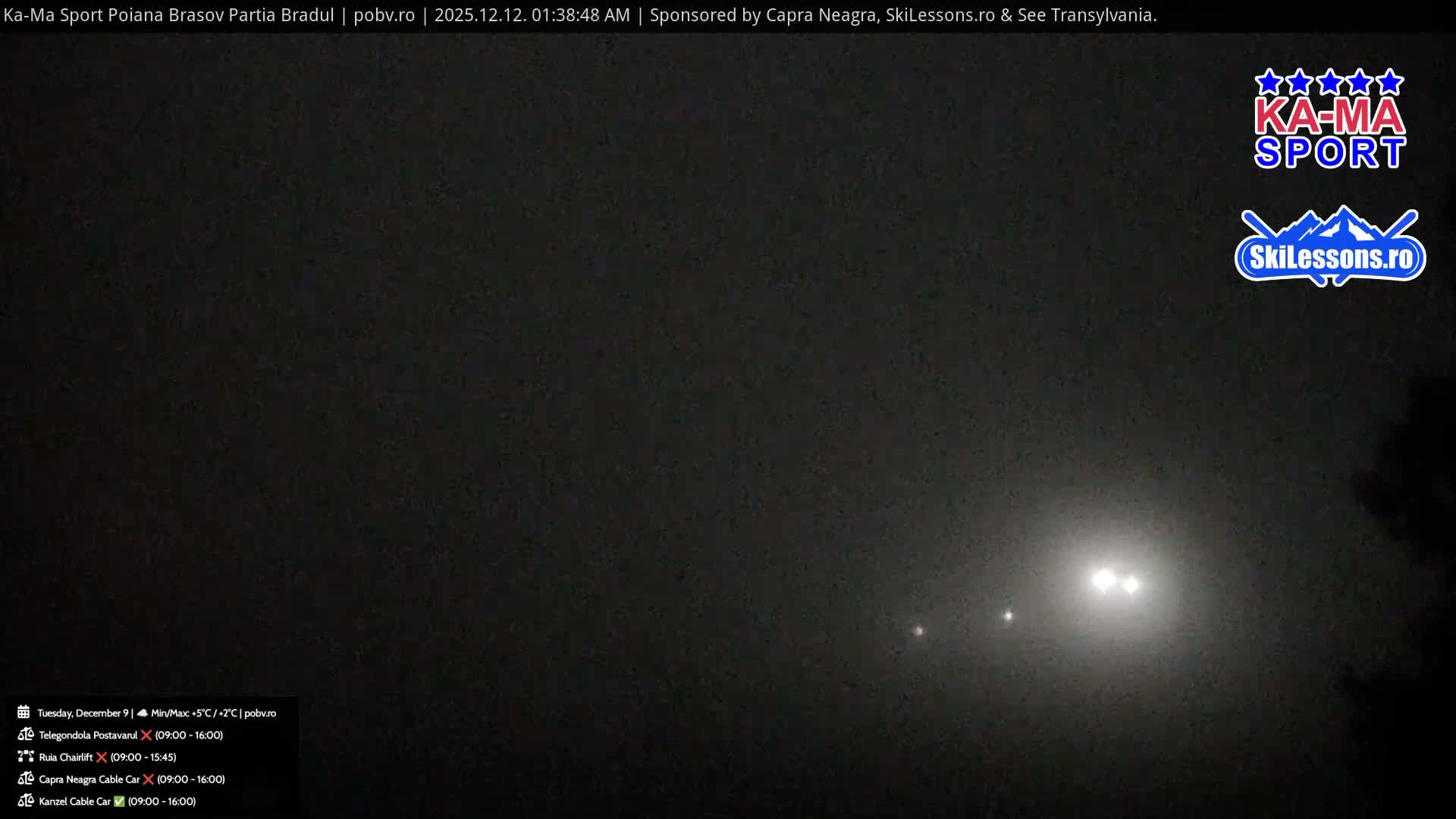 Poiana Brasov Ka-Ma Sport Ski Center Live Cam - Poiana Brasov, Braşov, Romania 