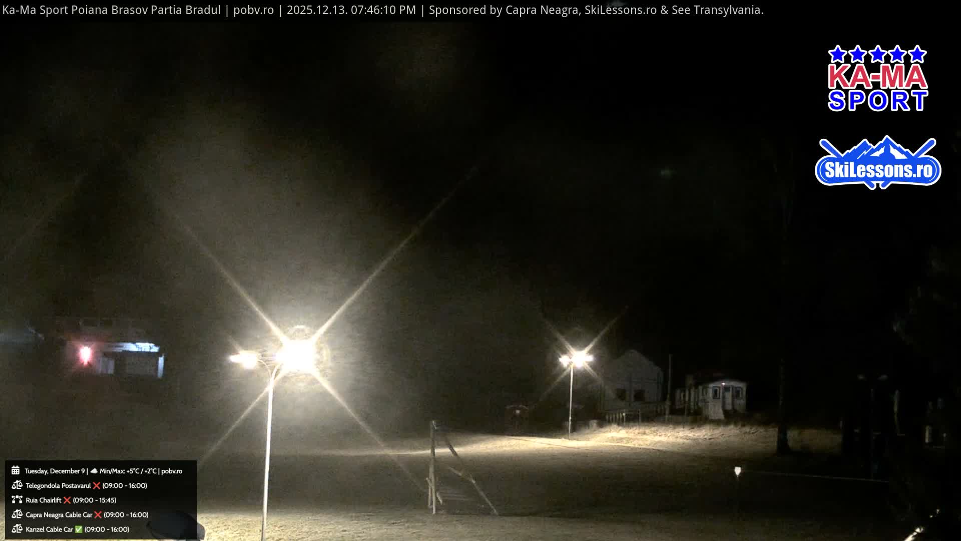 Poiana Brasov Ka-Ma Sport Ski Center Live Cam - Poiana Brasov, Braşov, Romania 