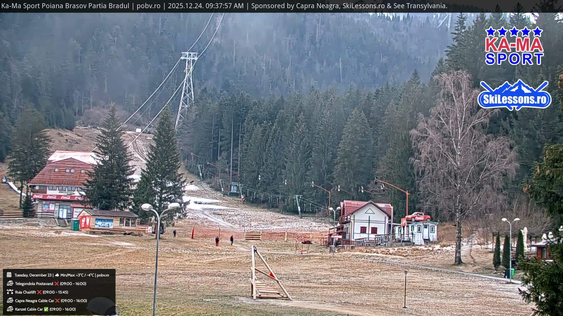 Poiana Brasov Ka-Ma Sport Ski Center Live Cam - Poiana Brasov, Braşov, Romania 
