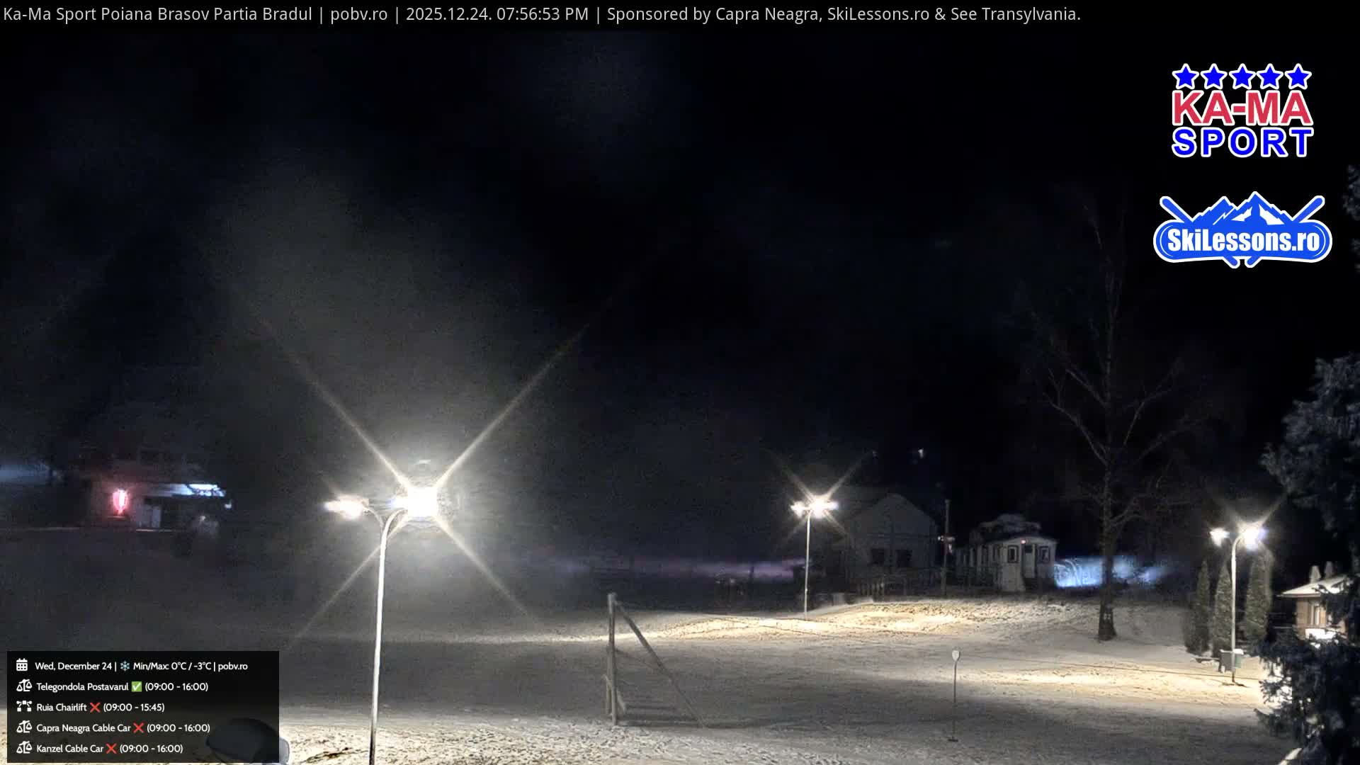 Poiana Brasov Ka-Ma Sport Ski Center Live Cam - Poiana Brasov, Braşov, Romania 