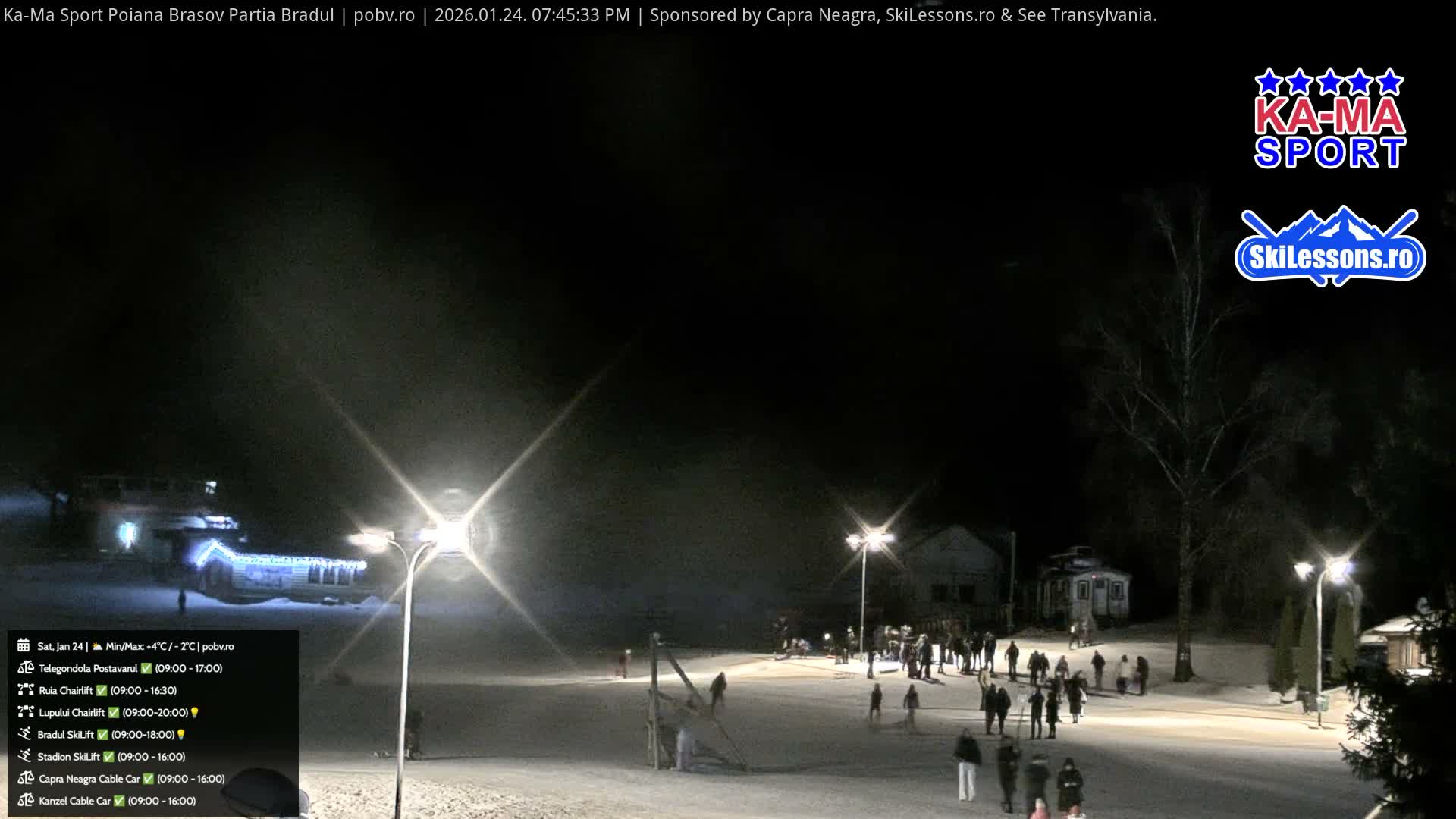 Poiana Brasov Ka-Ma Sport Ski Center Live Cam - Poiana Brasov, Braşov, Romania 
