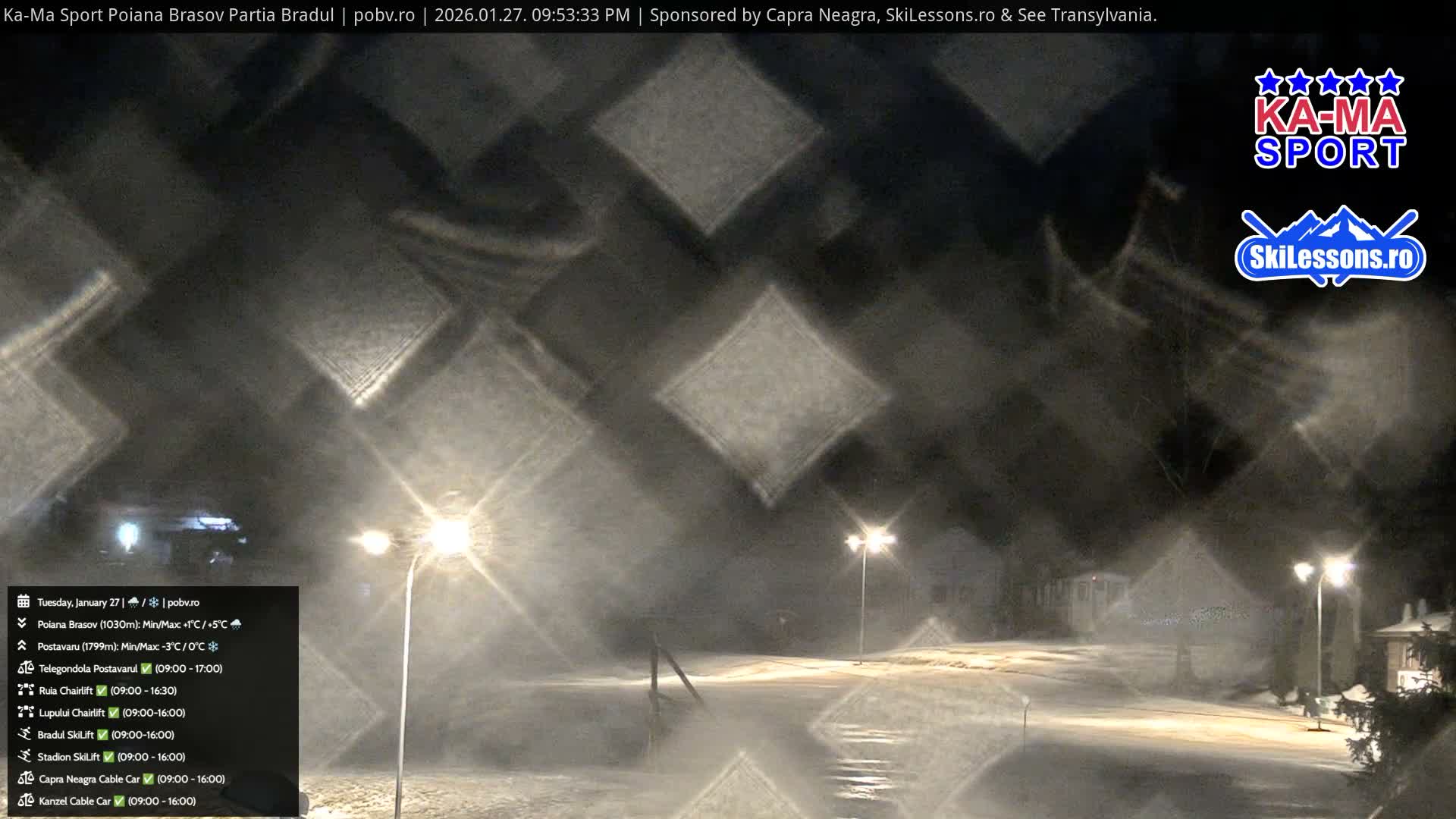 Poiana Brasov Ka-Ma Sport Ski Center Live Cam - Poiana Brasov, Braşov, Romania 