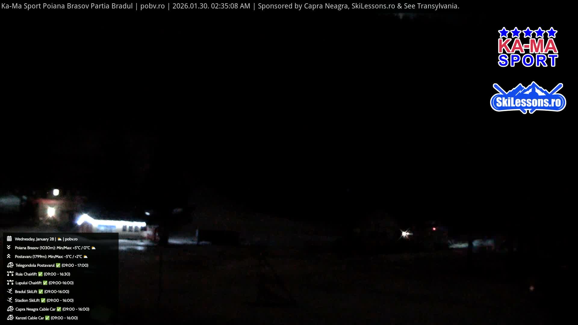 Poiana Brasov Ka-Ma Sport Ski Center Live Cam - Poiana Brasov, Braşov, Romania 
