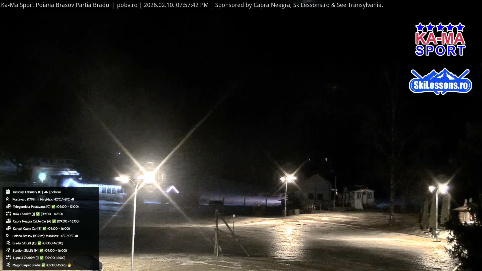 Poiana Brasov Ka-Ma Sport Ski Center Live Cam - Poiana Brasov, Braşov, Romania 