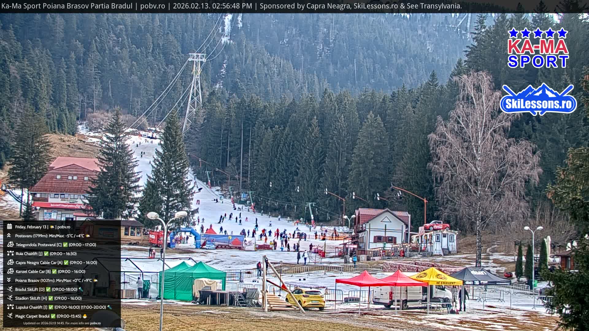 Poiana Brasov Ka-Ma Sport Ski Center Live Cam - Poiana Brasov, Braşov, Romania 