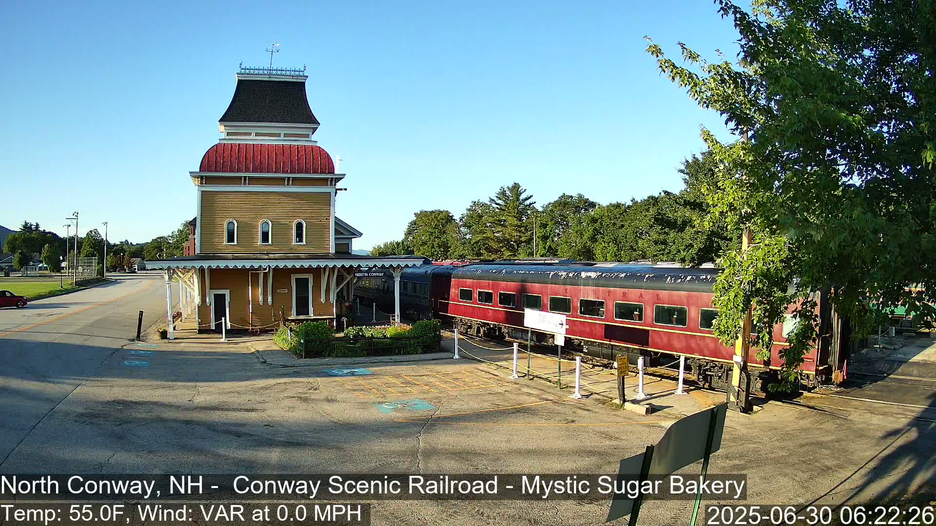 North  Conway, Conway Scenic Railroad Station Live Cam - Conway, Carroll, New Hampshire, USA