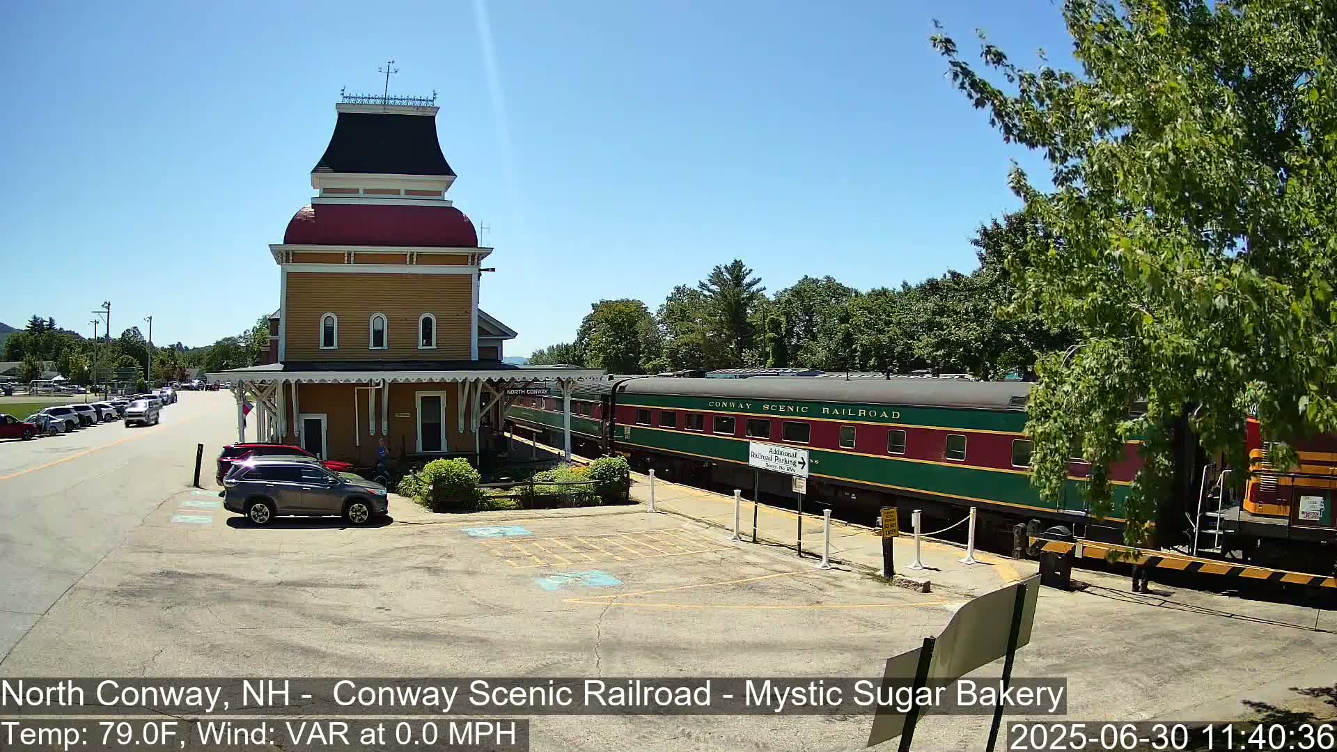 North  Conway, Conway Scenic Railroad Station Live Cam - Conway, Carroll, New Hampshire, USA