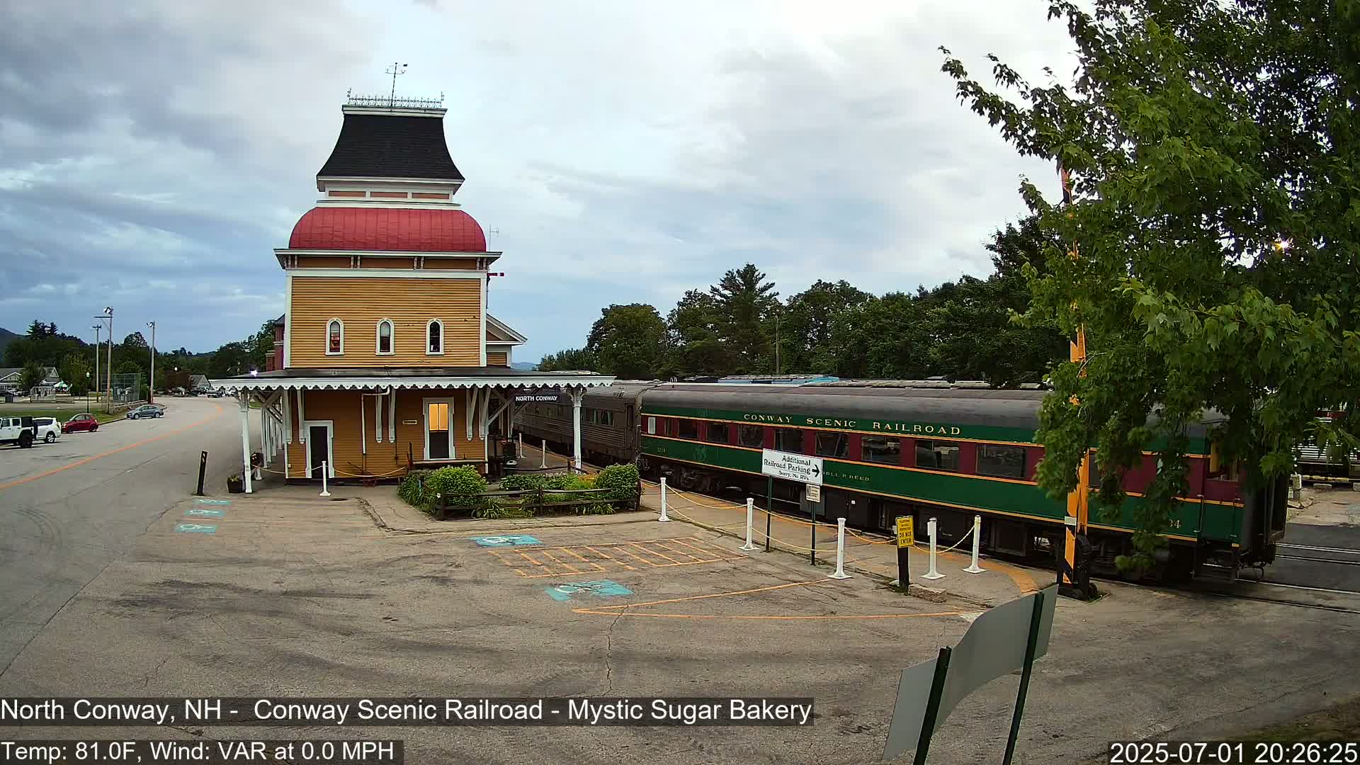North  Conway, Conway Scenic Railroad Station Live Cam - Conway, Carroll, New Hampshire, USA