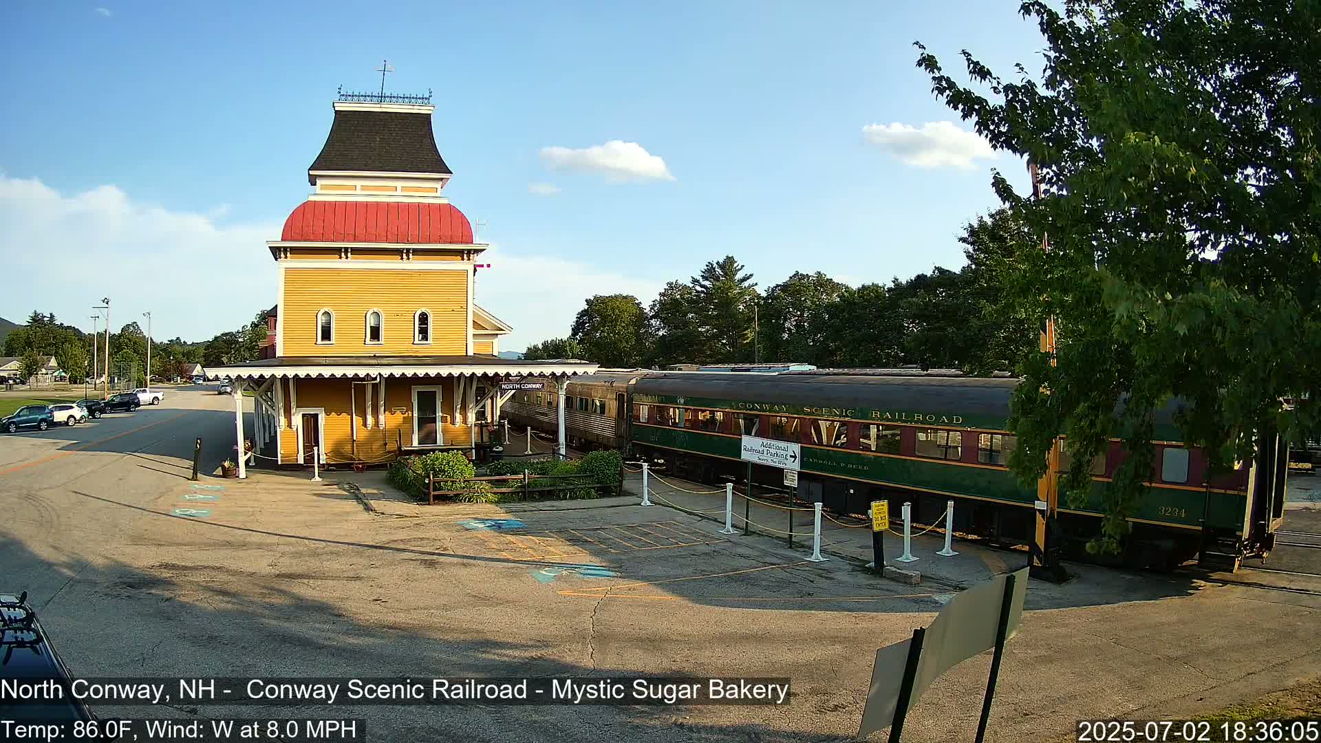 North  Conway, Conway Scenic Railroad Station Live Cam - Conway, Carroll, New Hampshire, USA