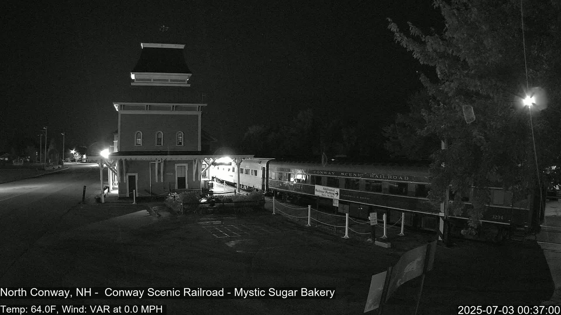 North  Conway, Conway Scenic Railroad Station Live Cam - Conway, Carroll, New Hampshire, USA
