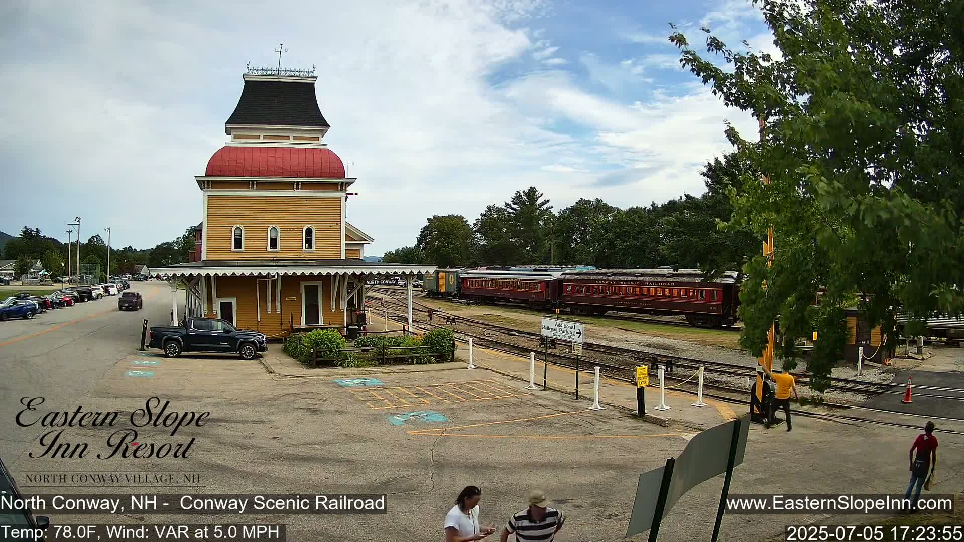 North  Conway, Conway Scenic Railroad Station Live Cam - Conway, Carroll, New Hampshire, USA