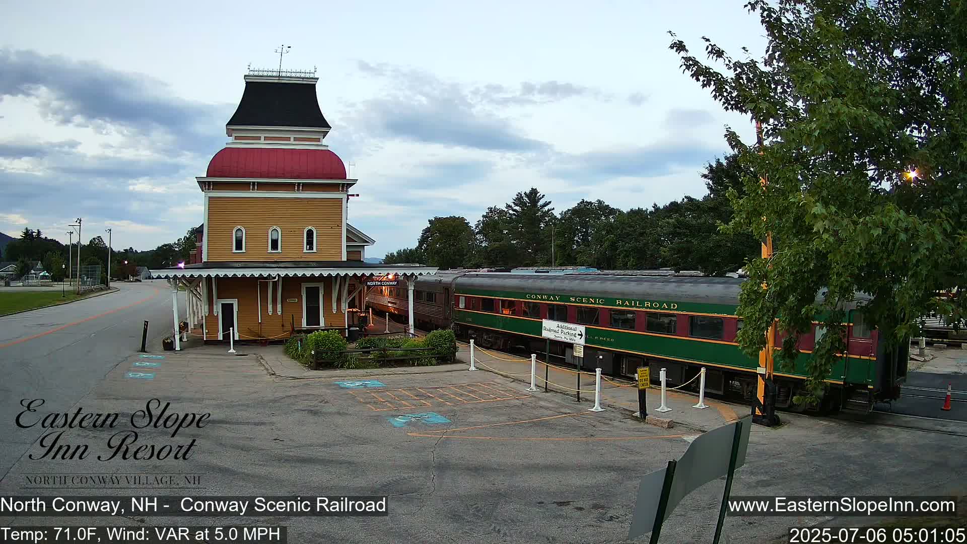 North  Conway, Conway Scenic Railroad Station Live Cam - Conway, Carroll, New Hampshire, USA