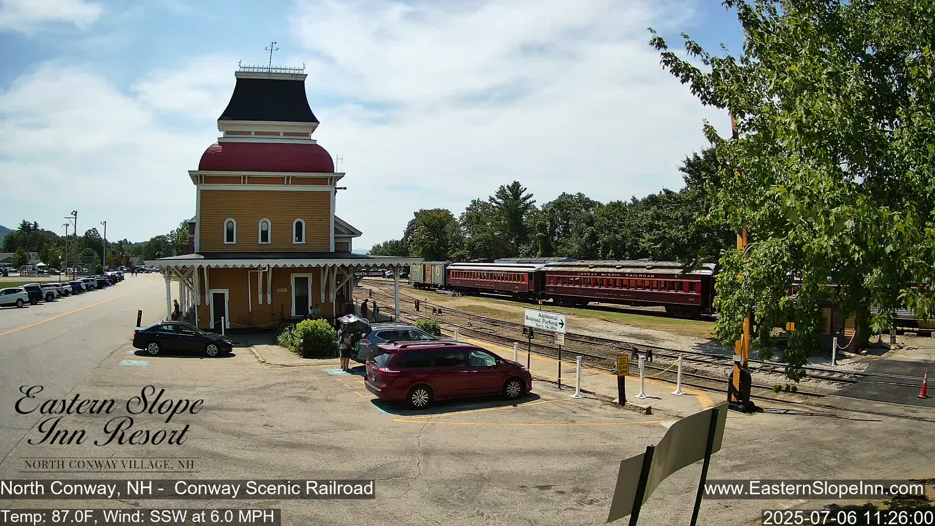 North  Conway, Conway Scenic Railroad Station Live Cam - Conway, Carroll, New Hampshire, USA