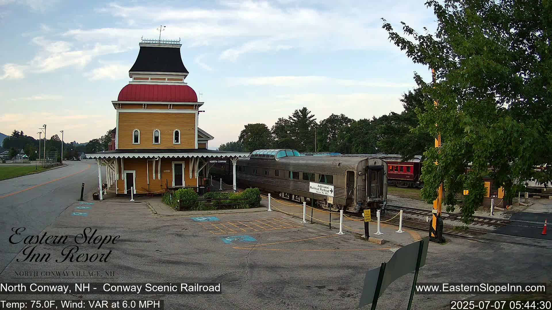 North  Conway, Conway Scenic Railroad Station Live Cam - Conway, Carroll, New Hampshire, USA