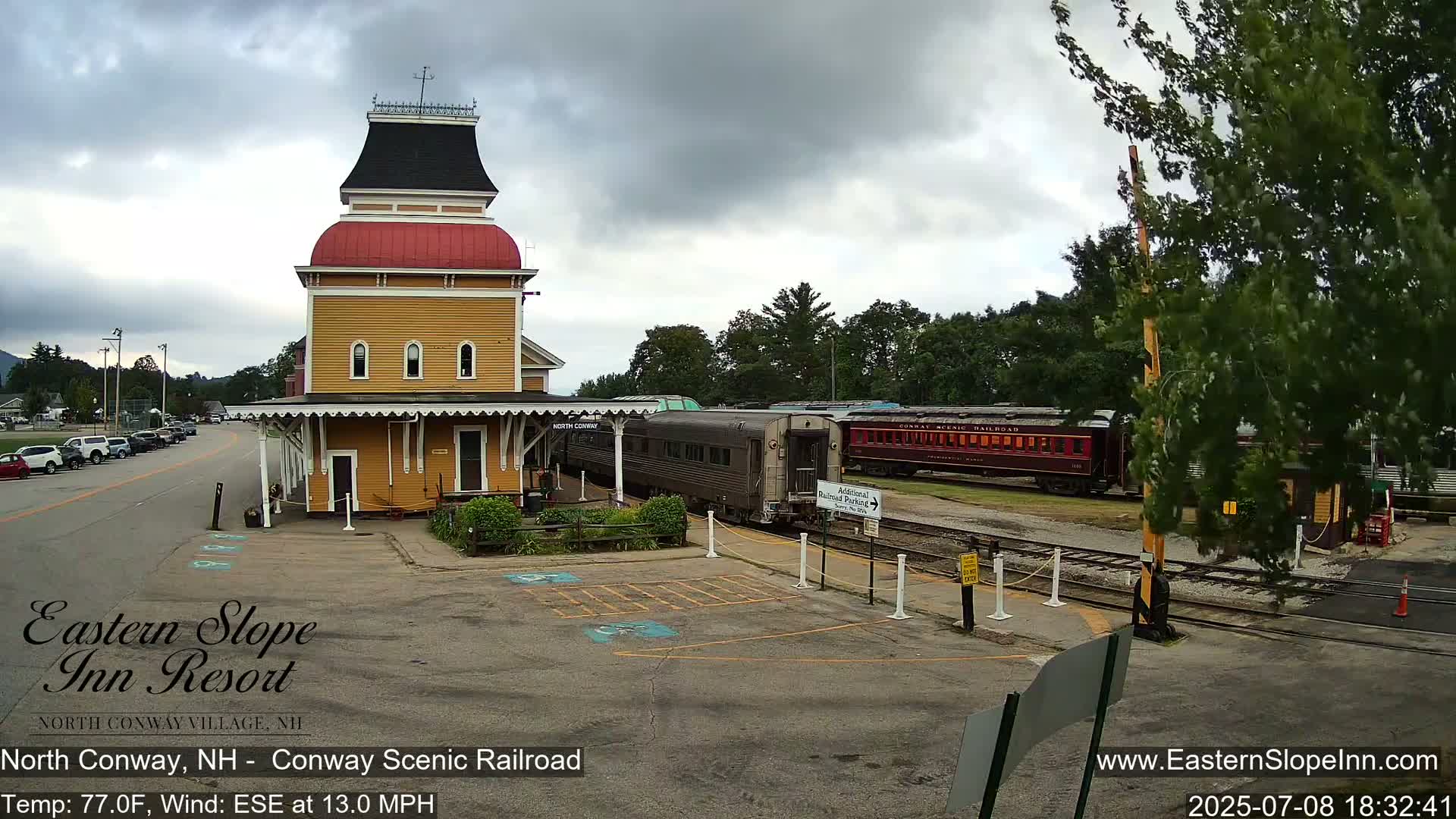 North  Conway, Conway Scenic Railroad Station Live Cam - Conway, Carroll, New Hampshire, USA