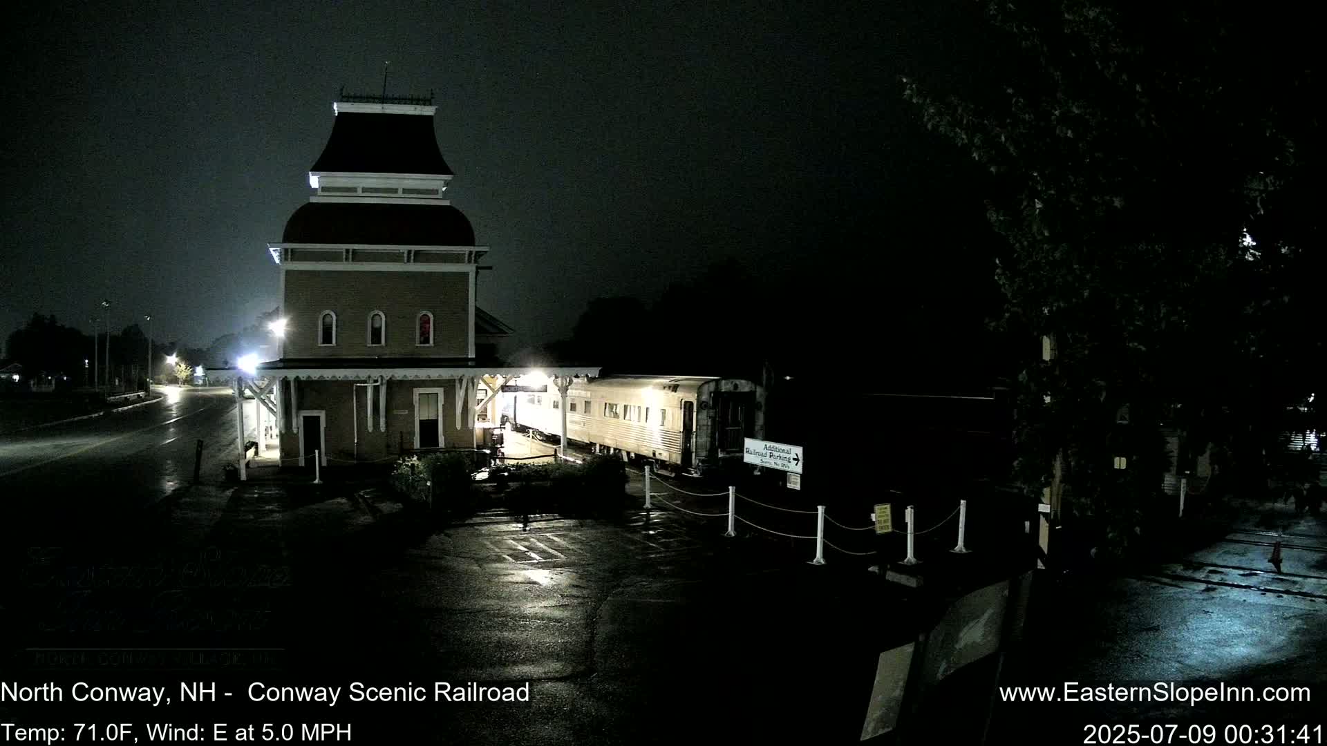 North  Conway, Conway Scenic Railroad Station Live Cam - Conway, Carroll, New Hampshire, USA