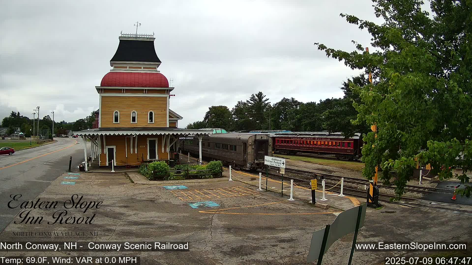 North  Conway, Conway Scenic Railroad Station Live Cam - Conway, Carroll, New Hampshire, USA