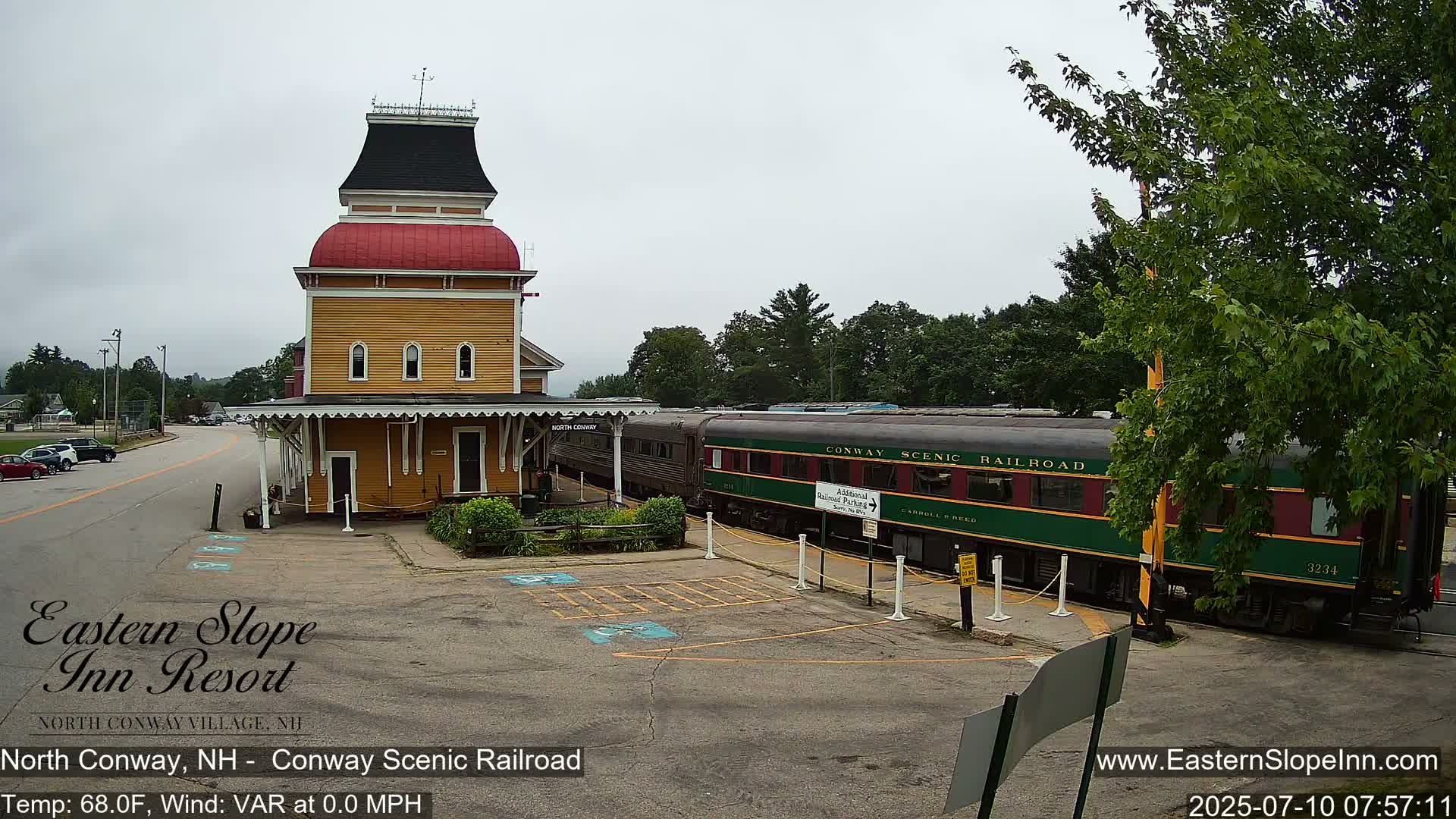 North  Conway, Conway Scenic Railroad Station Live Cam - Conway, Carroll, New Hampshire, USA