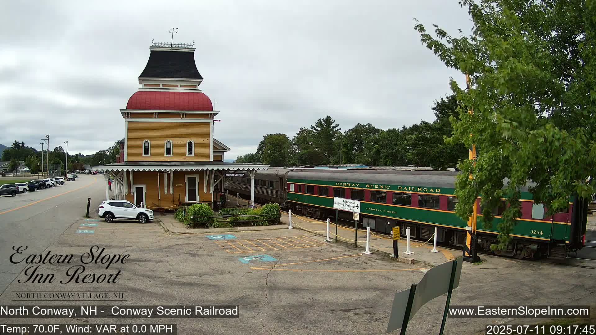 North  Conway, Conway Scenic Railroad Station Live Cam - Conway, Carroll, New Hampshire, USA