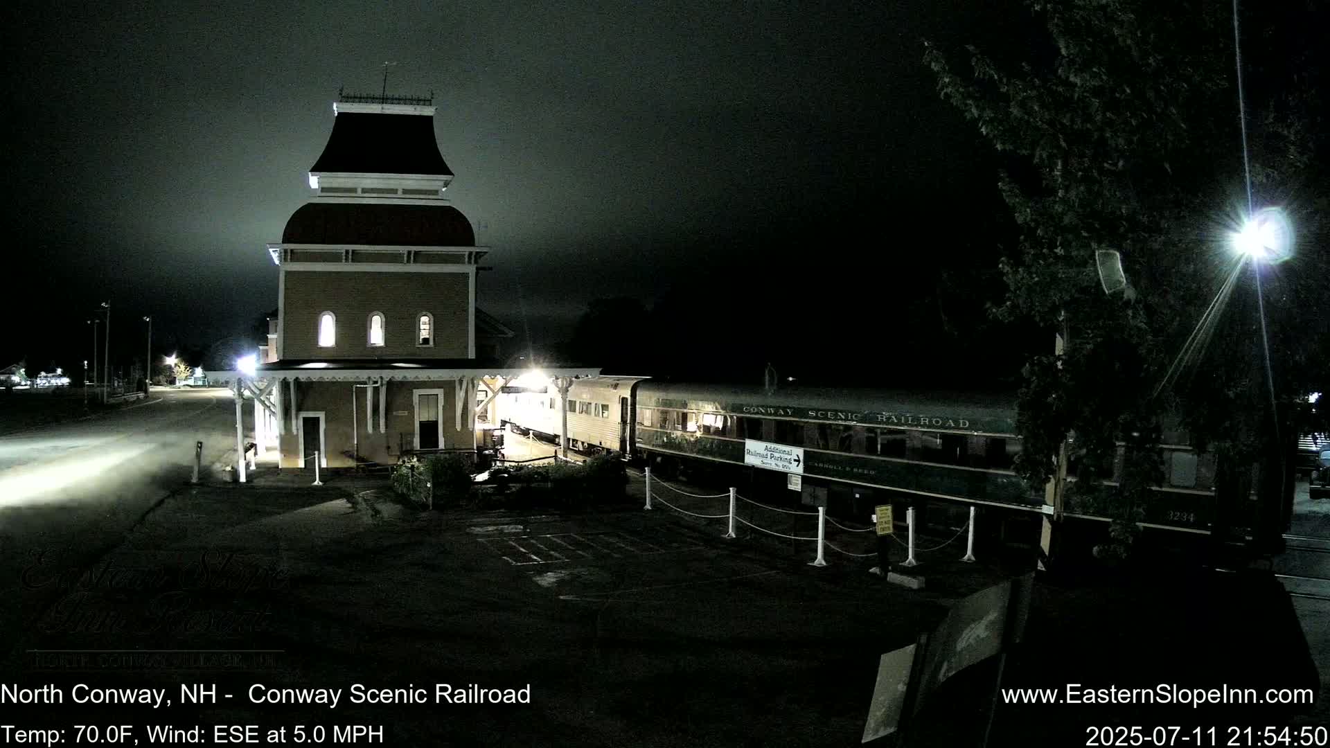 North  Conway, Conway Scenic Railroad Station Live Cam - Conway, Carroll, New Hampshire, USA