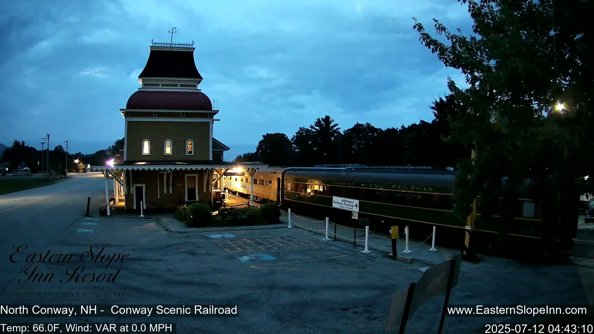North  Conway, Conway Scenic Railroad Station Live Cam - Conway, Carroll, New Hampshire, USA