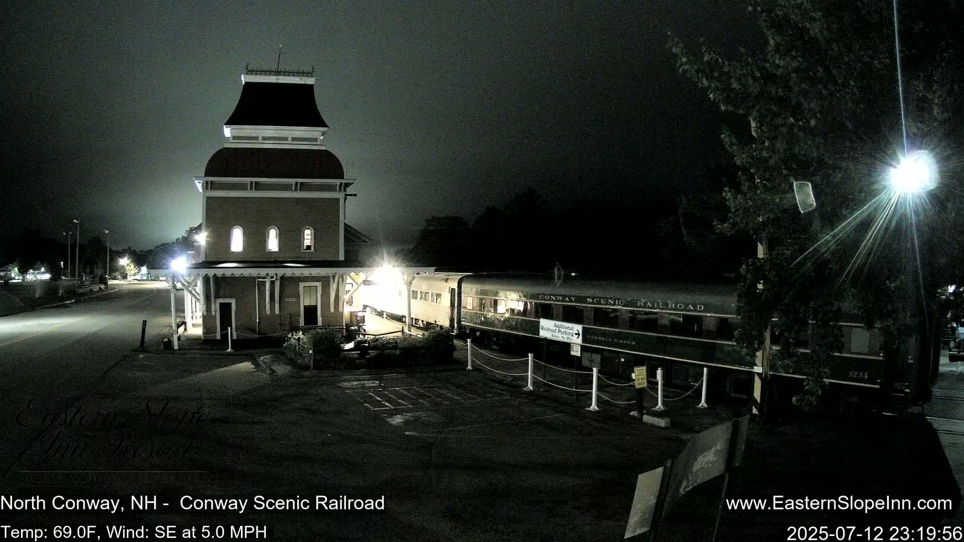 North  Conway, Conway Scenic Railroad Station Live Cam - Conway, Carroll, New Hampshire, USA