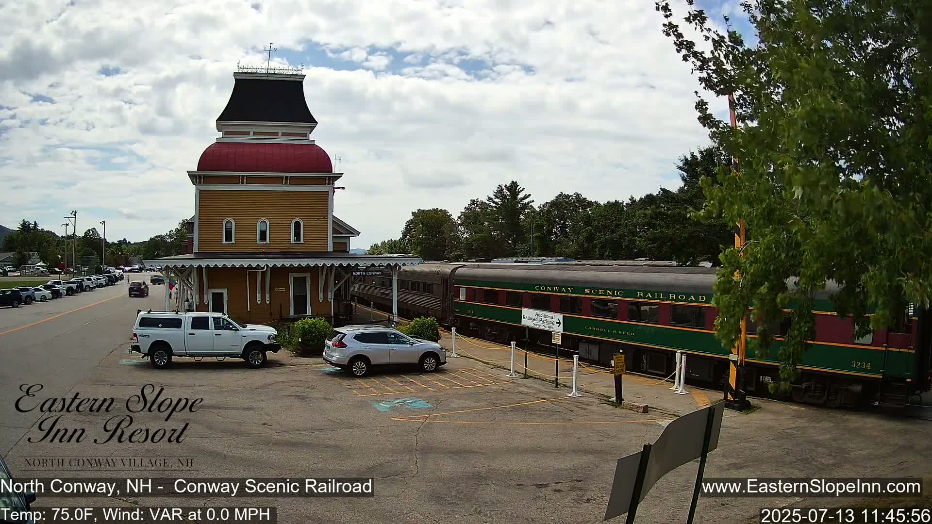 North  Conway, Conway Scenic Railroad Station Live Cam - Conway, Carroll, New Hampshire, USA