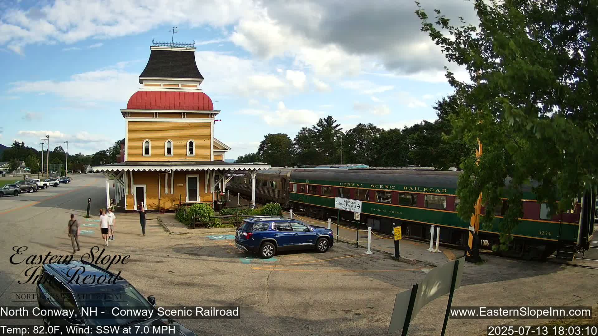 North  Conway, Conway Scenic Railroad Station Live Cam - Conway, Carroll, New Hampshire, USA