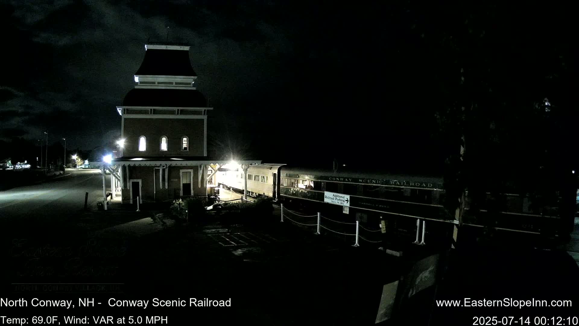 North  Conway, Conway Scenic Railroad Station Live Cam - Conway, Carroll, New Hampshire, USA