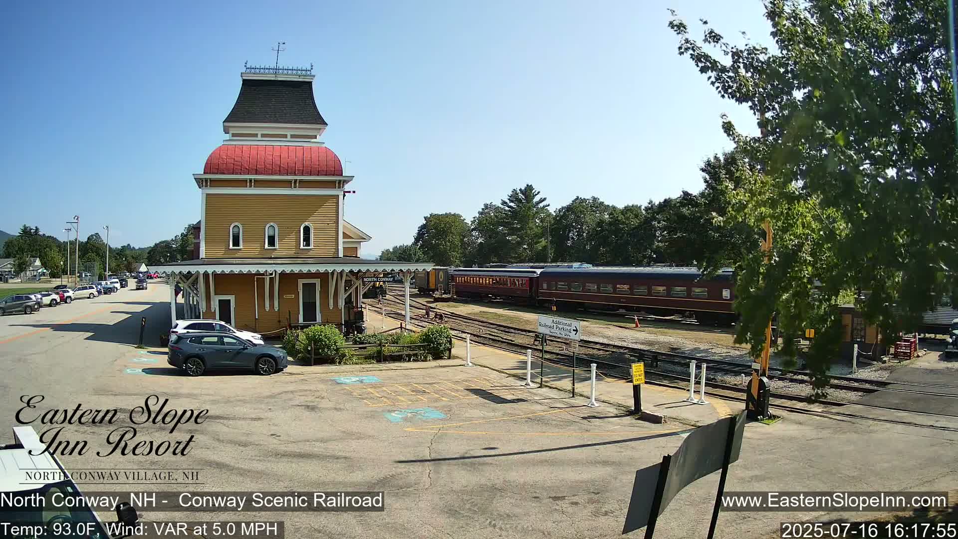 North  Conway, Conway Scenic Railroad Station Live Cam - Conway, Carroll, New Hampshire, USA