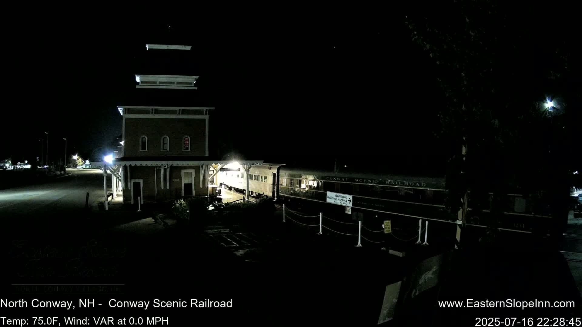North  Conway, Conway Scenic Railroad Station Live Cam - Conway, Carroll, New Hampshire, USA