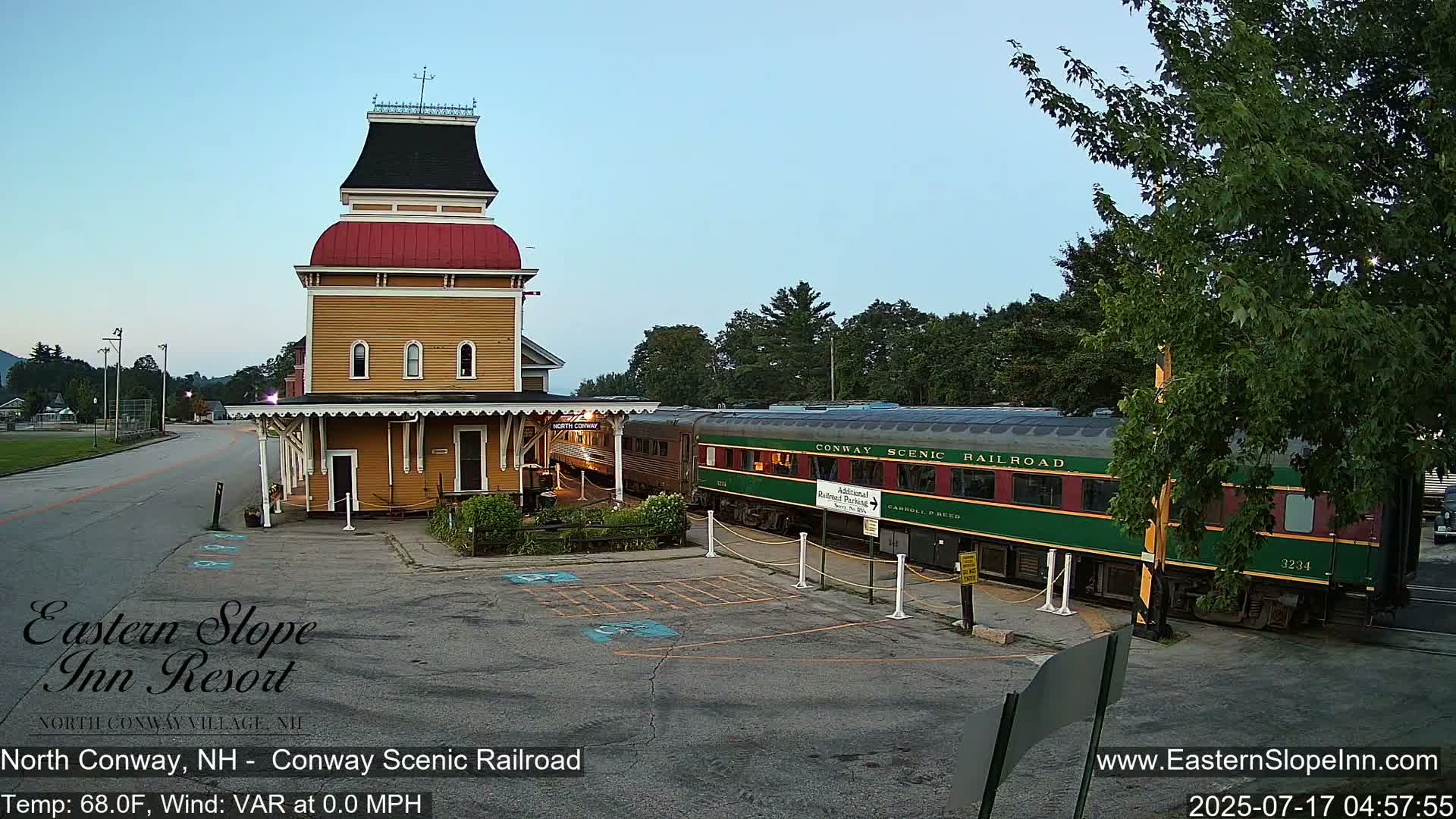 North  Conway, Conway Scenic Railroad Station Live Cam - Conway, Carroll, New Hampshire, USA