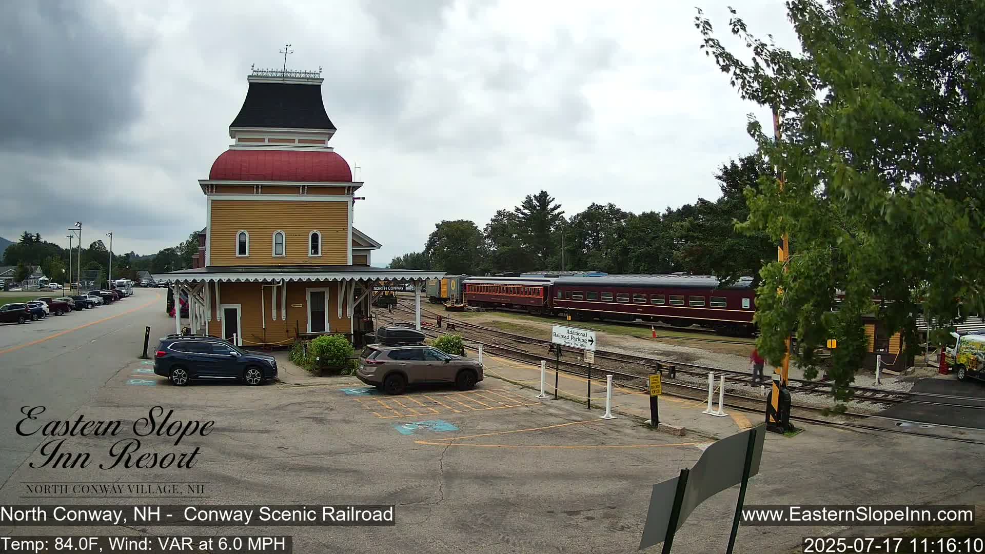 North  Conway, Conway Scenic Railroad Station Live Cam - Conway, Carroll, New Hampshire, USA