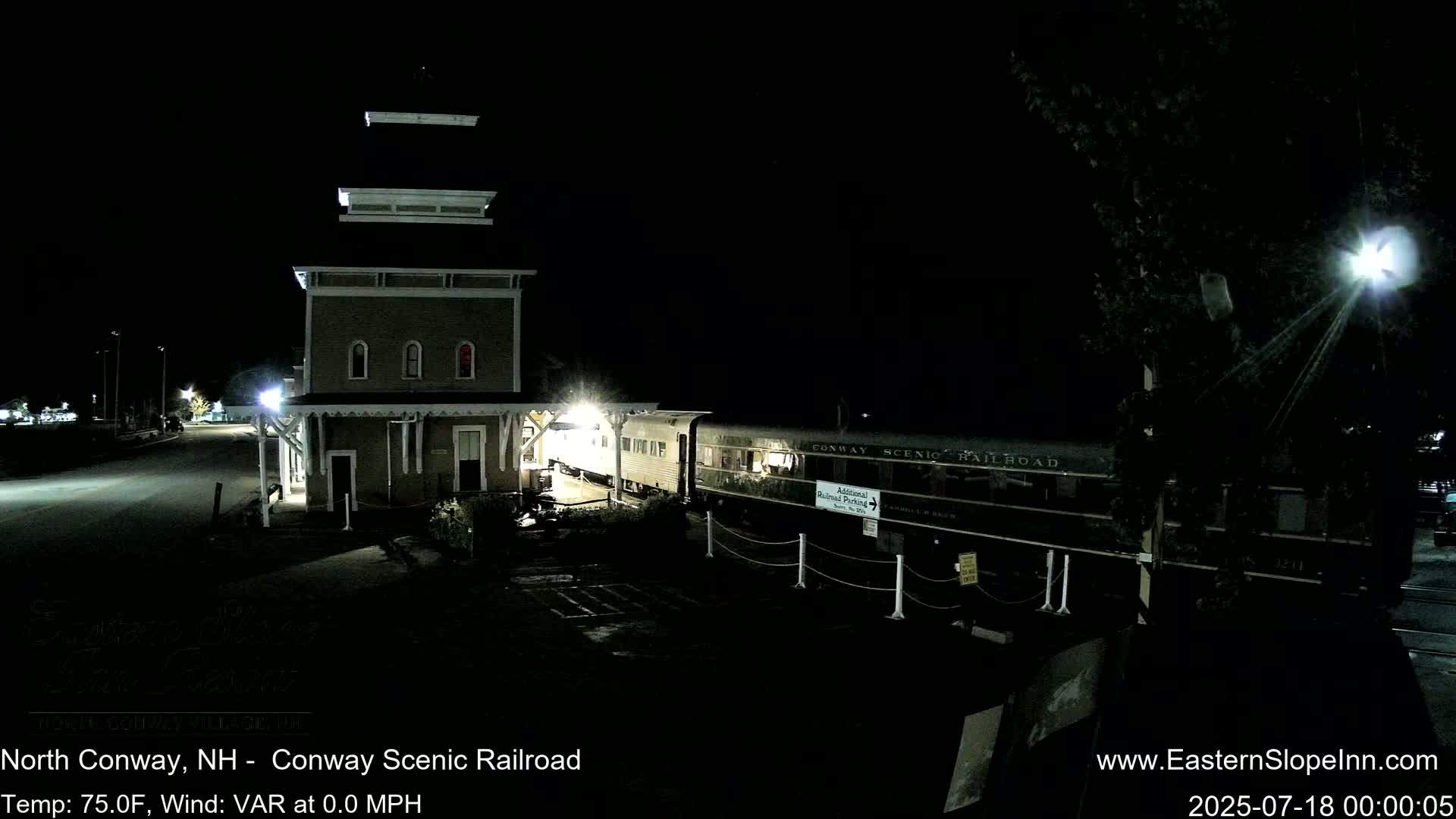 North  Conway, Conway Scenic Railroad Station Live Cam - Conway, Carroll, New Hampshire, USA